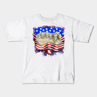 Monumental Freedom: Mount Rushmore & the Flag Kids T-Shirt